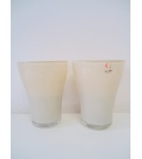 Váza (obal) - sklo - La Vida - krémová barva