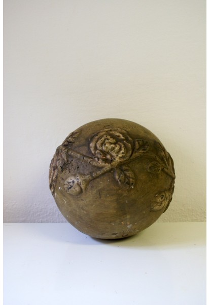 Keramická koule s dekorem růží malá